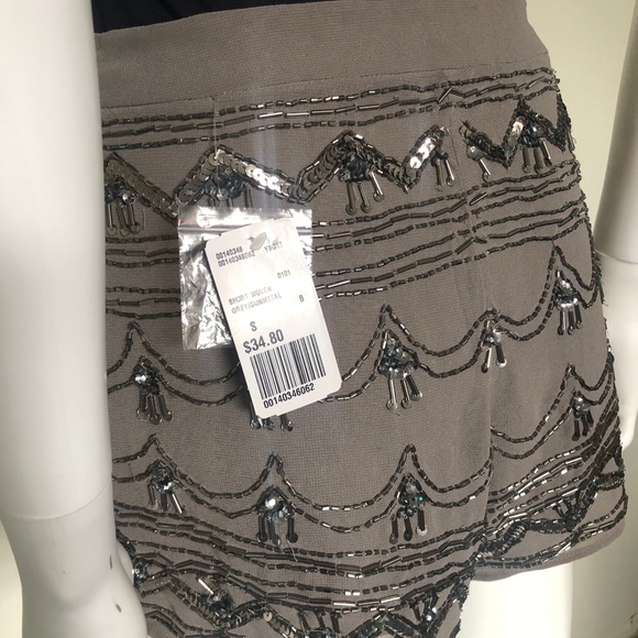 Forever 21 Sexy Sequin Shorts Gray & Silver Small - Picture 6 of 8